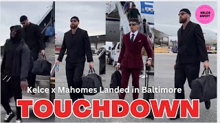 Travis Kelce amp the Chiefs ARRIVE in Baltimore ahead of AFC Championship clash against the Ravens [upl. by Dimitry]