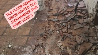 How to remove Saltillo tile flooring for kitchen remodel [upl. by Nallac177]