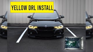 BMW F30 340I YELLOW DRL INSTALL [upl. by Giffard]