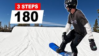 3 Easy Step to Better 180s  Snowboard Tricks [upl. by Halullat193]