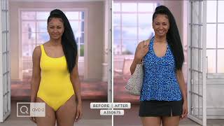 DreamShaper by Miraclesuit Ozzie Tankini with Skirt Swimsuit on QVC [upl. by Dlorad]