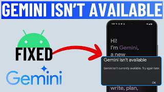 Fix Gemini Isnt Available Error on Android Phone [upl. by Shewchuk116]