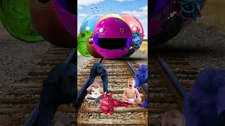 Red Cute cats amp baby vs All colors Pacman amp train driver tom… [upl. by Aniara]