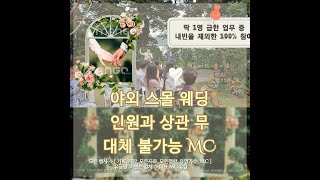 소규모 야외 스몰 웨딩 유긍정 이벤트 업체 대표 MC 유가람 [upl. by Anelad970]