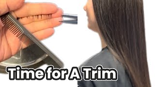 How I Trim Long Hair 🥰💕💕 [upl. by Litha]