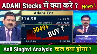 ADANI Stocks में क्या करे  Anil SinghviAdani poweradani enterprises newsAdani shareकल क्या होगा [upl. by Erlond603]