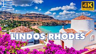 LINDOS Rhodes  STUNNING Beaches Acropolis amp Old Town Magic in One Video [upl. by Zerline113]