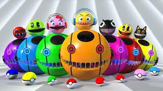 Robot Monster Pacman vs Pacman vs pacman 3d [upl. by Aehtela907]