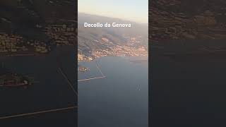 Decollo aereo da Genova travel italy [upl. by Marr]