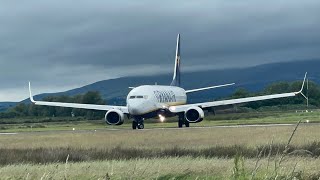 Ryanair 7378AS landing at City of Derry airport [upl. by Drucy]