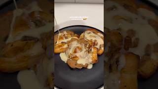 Chocolate Chip Stuffed Cinnamon Rolls cinnamonroll cooking dessert baking fypviral food [upl. by Mechelle]