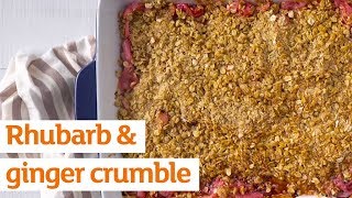 Rhubarb and ginger crumble  Recipe  Sainsburys [upl. by Groark]