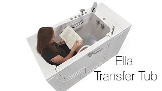 Ellas Bubbles Transfer Acrylic Safety Walk In Tubs  Wheelchair Accessible LShape Door with Seat [upl. by Irish]