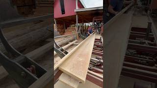 White Oak Cut Into 2x9’s Lumber  Cooks AC36 sawmill [upl. by Schwarz]