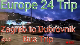 Zagreb to Dubrovnik Croatia Bus Trip Europe 2024 Trip ep 5 Dalmatian Coast 11 Hour Tour [upl. by Elodia217]