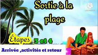 Produire un récit Récit de sortie à la plage Étapes 3 et 4 Arrivée activités et retour [upl. by Bishop]