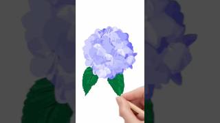 HOW TO DRAW A HYDRANGEA FLOWER PUZZLE PAINTING [upl. by Aicul]