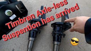 Timbren Axleless 4quot lift Suspention unboxing and Mockup for Overland Camper  Build Series Part 2 [upl. by Ayikaz]