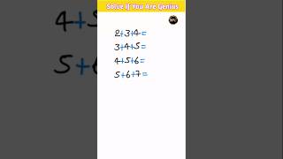 Solve If you are genius shorts maths nityamstudycentre [upl. by Eicirtap]