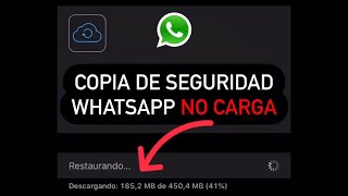 Copia de seguridad whatsapp no carga iphone SOLUCIÓN FÁCIL [upl. by Robbyn]