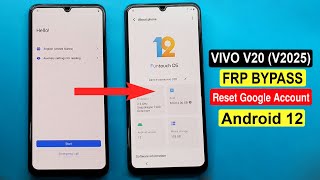 Vivo V20 FRP Bypass Android 12  Vivo Android 12 Google Lock Unlock  Latest Security 2022 [upl. by Ennywg]