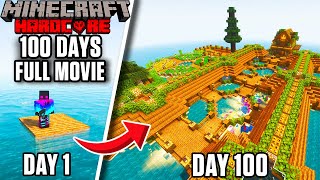 I Survived 100 Days on a RAFT in Minecraft Hardcore [upl. by Hsan]