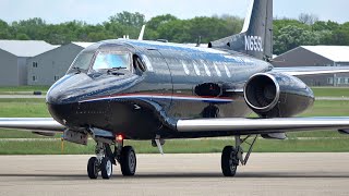 RARE Rockwell Sabreliner 65 Landing and Takeoff at KANE [upl. by Sculley]