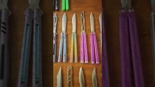 My bali collection over the last 3 years skilltoy balisongflipping [upl. by Borlow455]