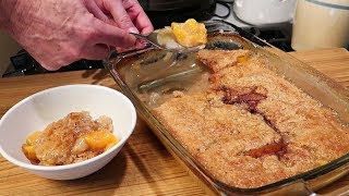 Super Easy Peach Cobbler [upl. by Alleram]