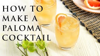 How to Make a Paloma Cocktail  Patrón Tequila [upl. by Ymorej560]