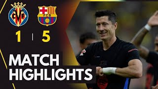 Barcelona Dominates Villarreal A 51 Victory Highlights [upl. by Orgell660]