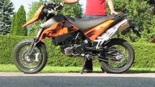 KTM 690 SM Supermoto with Akrapovic exhaust system [upl. by Killigrew]