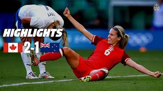 canada vs new zealand  21  HIGHLIGHTS  womens football olympic paris 2024  CANNZL CANvNZL [upl. by Enirehs]