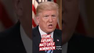 Trump explains Matt Gatez nomination and Ghisaline Maxwell Pardon ai satire parody funny trump [upl. by Annayt981]