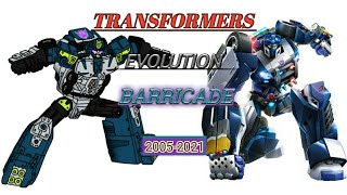 BARRICADE Evolution in Cartoons Movies and Video Games 20052021  Transformers [upl. by Roberson]