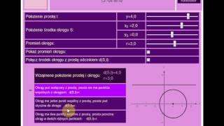Wzajemne położenie prostej i okręgu [upl. by Naik40]