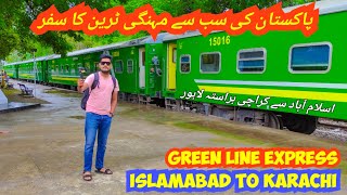 Islamabad to Karachi in GREEN LINE Express  Best Journey in Premium Train [upl. by Mildrid909]