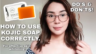 HOW TO USE KOJIE SAN WHITENING SOAP DOS amp DONTS English sub [upl. by Labotsirc]