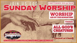 Live Sunday Worship from The Salvation Army Chelmsford Citadel UK 08092024  10am [upl. by Aiza]