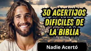 30 ACERTIJOS BIBLICOS PARA ADIVINAR Reto Biblico Divertido [upl. by Ahsitra552]