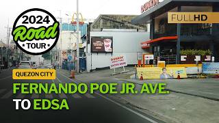 Fernando Poe Jr Avenue in Quezon City on a Monday  Full Road Trip [upl. by Isbel]