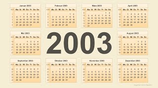 Kalender 2003 [upl. by Gore]