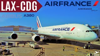 AIR FRANCE TRIPREPORT AIRBUS A380 UPPER DECK ECONOMY LOS ANGELES  PARIS CDG HD 60FPS [upl. by Anerbas]