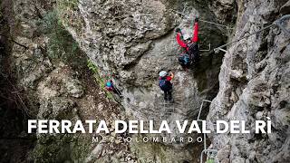 FERRATA DELLA VAL DEL RÌ  MEZZOLOMBARDO  TRENTINO 4K [upl. by Kimberlee]