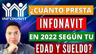 ¿Cuánto presta Infonavit en 2022 según tu edad y Sueldo mensual 😱 [upl. by Seroled]