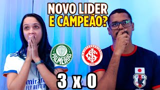 REACT PALMEIRAS 3 X 0 INTERNACIONAL  NOVO LIDER DO BRASILEIRAO [upl. by Grete]