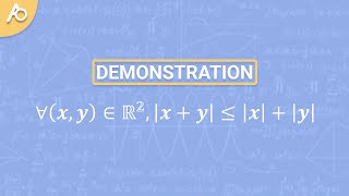 Démonstration Linégalité triangulaire dans R [upl. by Nura]