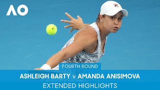 Ashleigh Barty v Amanda Anisimova Extended Highlights 4R  Australian Open 2022 [upl. by Alebasi998]