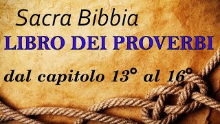 Sacra Bibbia Proverbi dal capitolo 13° al 16° [upl. by Adnima]