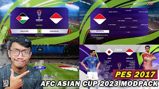 PES 2017 NEW AFC ASIAN CUP 2023 MODPACK SCOREBOARD amp ENTRANCE  PES 2017 PC GAMEPLAY [upl. by Lleinad]